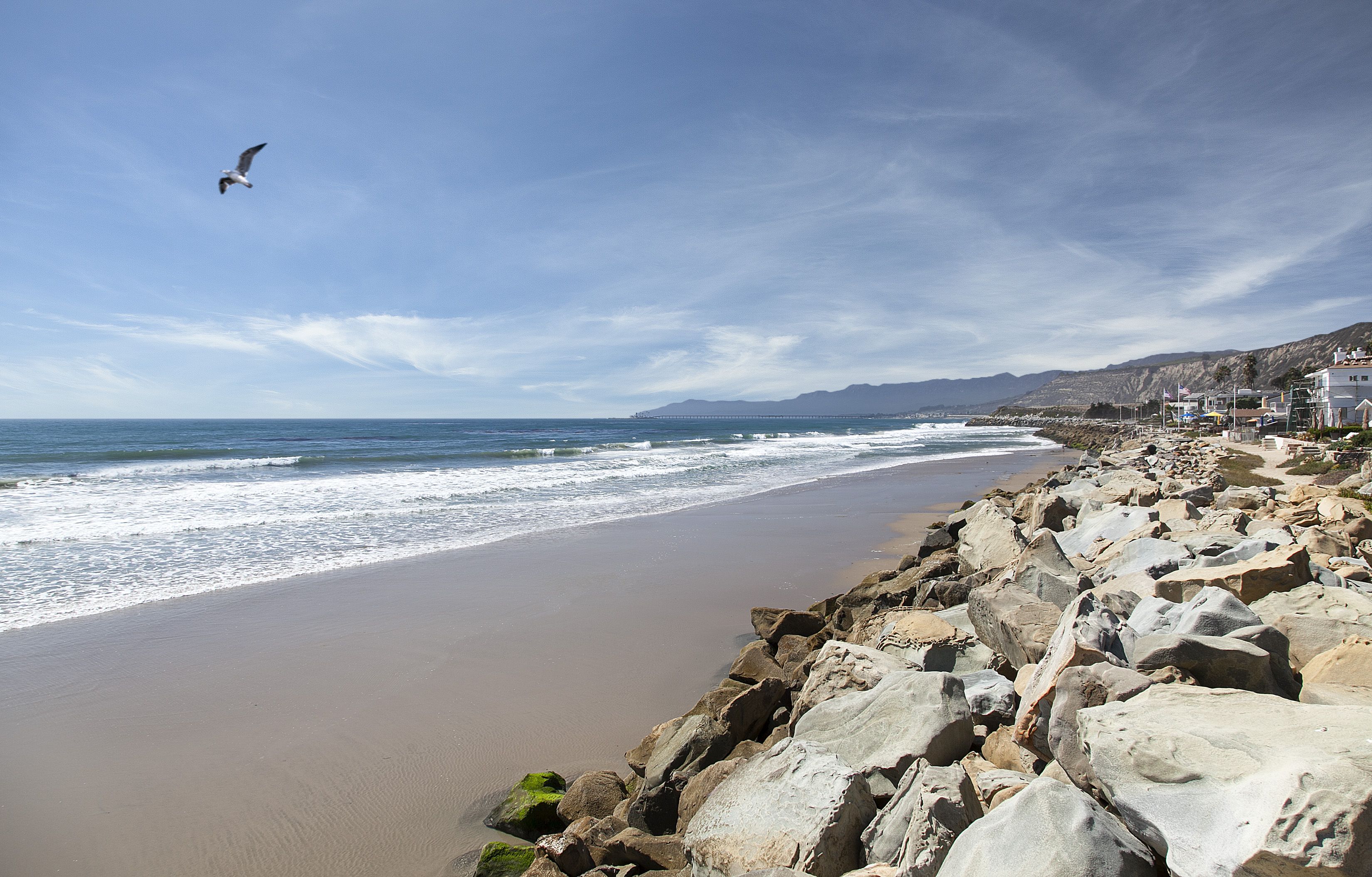 large rocks on beach